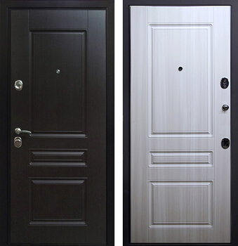 Металлическая дверь РД-2476 с внутренними петлями в квартиру и дом двойная МДФ-плита