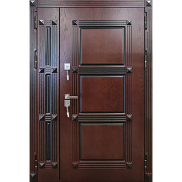 Входная полуторная дверь МДФ-панель/цвет орех РД-2531 по цене от 45000 рублей