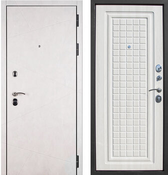 Дверь белая с отделкой из МДФ РД-2322 ЦБ1