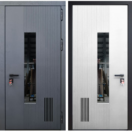 Дверь морозостойкая РД-2500 с вентиляцией МДФ с двух сторон и стеклопакет по цене от 30000 рублей