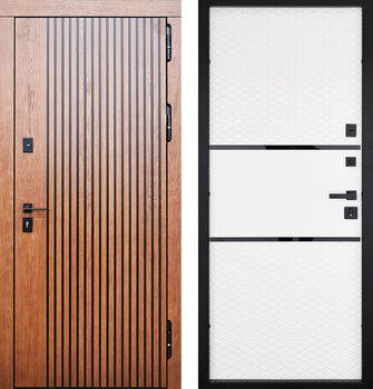 Дверь морозостойкая в дом с МДФ панелью РД-2518 дизайн