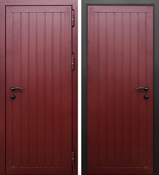 Дверь одностворчатая термостойкая РД-2495 МДФ Бордо с двух сторон