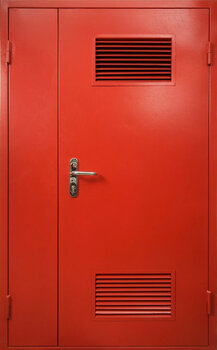 Дверь техническая с вентиляцией РД-2228 красная