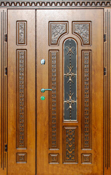 Дверь в классическом стиле двухстворчатая РД-2126 с ковкой