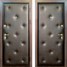 Дверь в квартиру с винилискожей с двух сторон РД-2309 цвет коричневый по цене от 9900 рублей