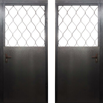 Дверь в тамбур с решеткой РД-2211
