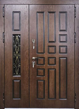 Двустворчатая входная дверь с терморазрывом РД-2752