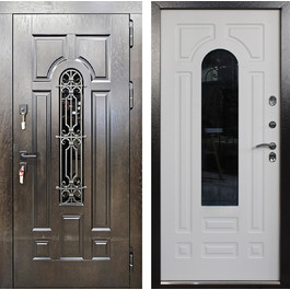Классическая дверь с ковкой и стеклом РД-2675 по цене от 31000 рублей