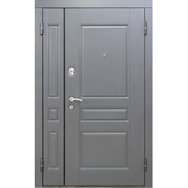 Классическая двухстворчатая дверь МДФ шпон РД-2131 цвет серый по цене от 37000 рублей