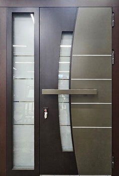 Комбинированная дверь со стеклом и длинной ручкой РД-2662