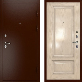 Металлическая дверь с порошковым напылением и МДФ-панелью РД-2380 медный антик/капучино по цене от 17900 рублей