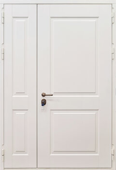 Морозостойкая дверь из МДФ отделки РД-2605 белый окрас