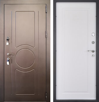Морозостойкая дверь порошок+МДФ РД-2609 цвет коричневый