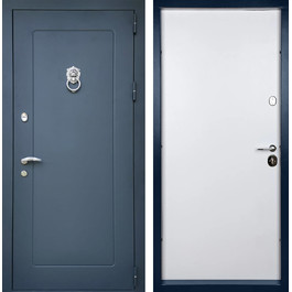 Морозостойкая дверь со стукалкой РД-2643 синее порошковое напыление по цене от 35400 рублей