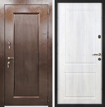 Морозостойкая входная дверь с порошковым окрасом и МДФ РД-2749