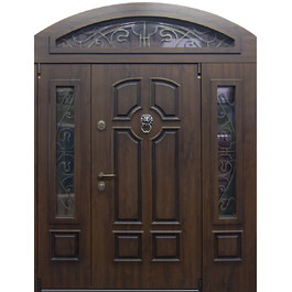 Непромерзающая дверь со стеклопакетами и ковкой РД-2459 по цене от 77000 рублей