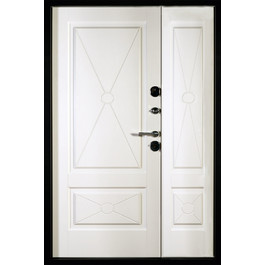 Полуторная дверь с порошковым напылением РД-2118 белая по цене от 34000 рублей