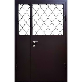 Полуторная дверь в тамбур с решеткой РД-2216 по цене от 14700 рублей