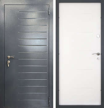 Порошковая дверь с вдавленным дизайном РД-2709