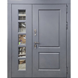 Широкая входная дверь со стеклом МДФ РД-2639 по цене от 49600 рублей