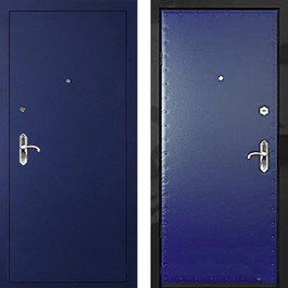Стальная дверь порошок и экокожа РД-2305 цвет синий по цене от 12100 рублей