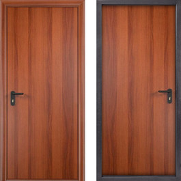 Стальная дверь с отделкой ламинат РД-2137 цвет ольха по цене от 9000 рублей