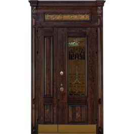 Стальная входная дверь с ковкой РД-2357 массив дерева по цене от 95900 рублей