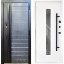 Входная дверь МДФ отделка с зеркалом РД-2547 с термозащитой по цене от 31100 рублей
