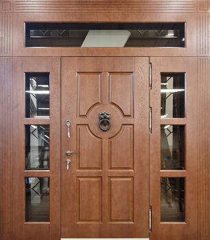 Входная дверь МДФ отделка со стеклом РД-2614
