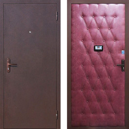 Входная дверь отделка из порошкового напыления и экокожи РД-2307 по цене от 11100 рублей
