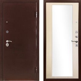 Входная дверь порошок и МДФ с зеркалом РД-2167 по цене от 18500 рублей