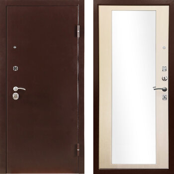 Входная дверь порошок и МДФ с зеркалом РД-2167