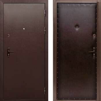 Входная дверь РД-2298 с отделкой из порошкового напыления и экокожи