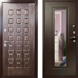 Входная дверь с массивом дуба РД-2276 с зеркалом по цене от 57000 рублей