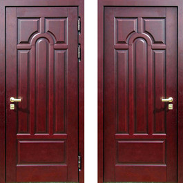 Входная дверь с массивом дуба РД-2277 цвет красный по цене от 62600 рублей