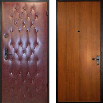 Входная дверь с отделкой винилискожа и ламинат РД-2314 Ц1К