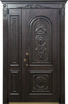 Входная элитная дверь с отделкой из массива дуба РД-2263
