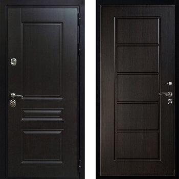 Входная металлическая дверь из МДФ РД-2341 темно-коричневый