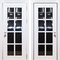 Белая дверь в частный дом со стеклом РД-2593