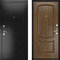 Входная стальная дверь РД-2366 отделка черный порошок и МДФ орех
