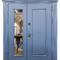 Парадная дверь с термозащитой РД-2628 цвет синий + наружное стекло