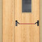 Огнестойкая дверь со стеклопакетом РД-2424 МДФ-плита + ручка-пушбар «Антипаника»