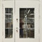 Уличная дверь белого цвета со стеклопакетом РД-2631 с терморазрывом