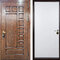 Морозостойкая дверь МДФ РД-2625 цвет грецкий орех + белый