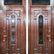 Термо дверь с фрамугой РД-2594 стекло с ковкой
