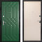 Стальная дверь экокожа и ламинат РД-2306 цвет зеленый